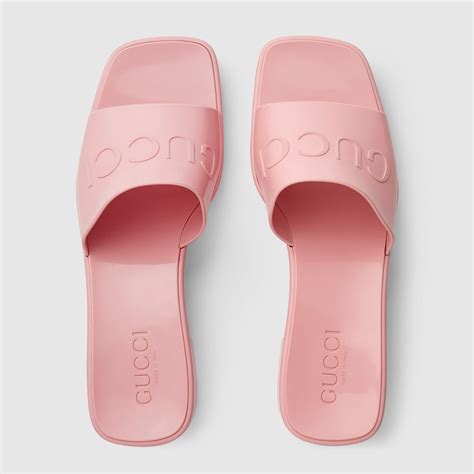 gucci rubber slide sandals replica womens|Gucci rubber platform sandals.